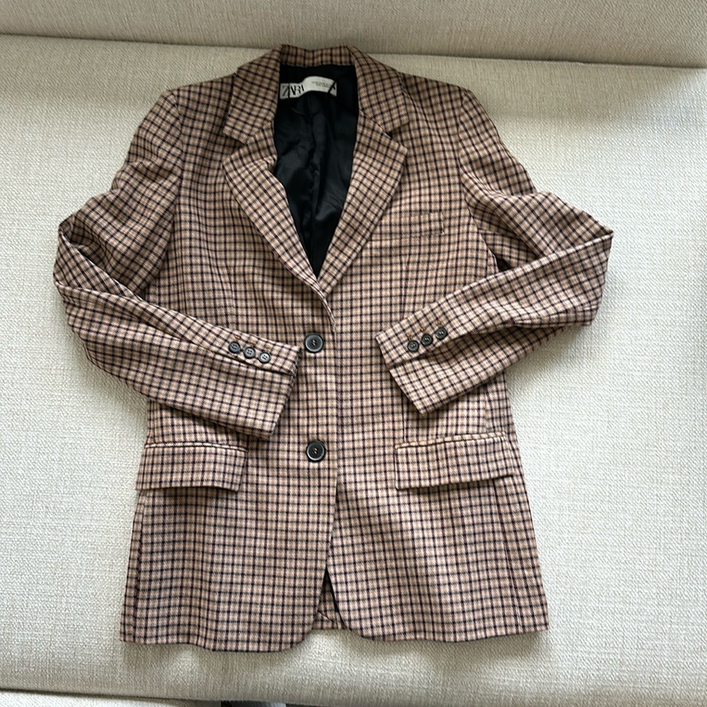 Zara plaid blazer Xs